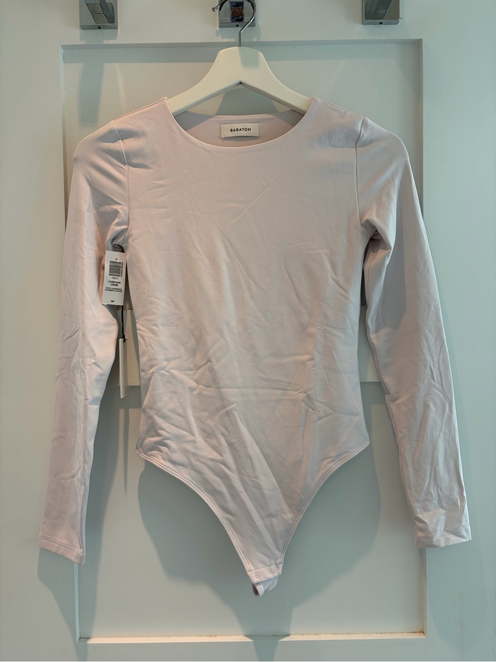 Babaton Contour Crew Long Sleeve Bodysuit in Iced Lavender